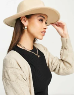 Design Structured Fedora With Size Adjuster In Stone