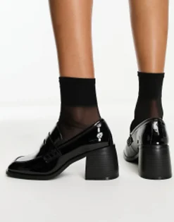 Design Substitute Smart Mid Heeled Loafers In Black