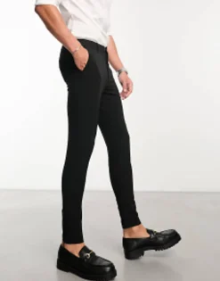 Design Super Skinny Smart Trouser Pack In Black & Grey