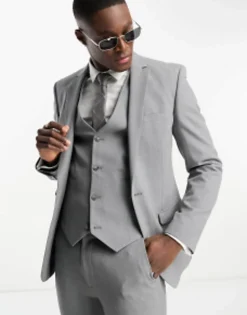 Design Super Skinny Suit In Grey