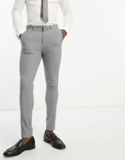 Design Super Skinny Suit In Grey