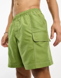 Design Swim Shorts In Mid Length With Cargo Pockets In