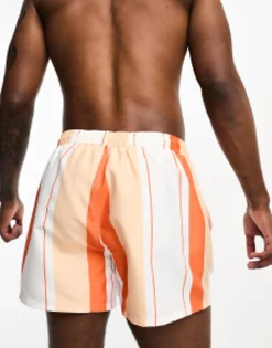 Design Swim Shorts In Short Length In Stripe