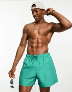 Design Swim Shorts In Short Length In Turquoise