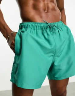 Design Swim Shorts In Short Length In Turquoise