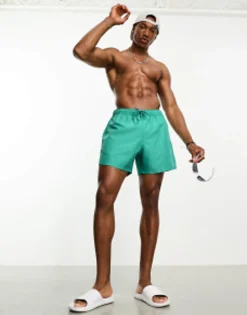 Design Swim Shorts In Short Length In Turquoise