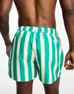 Design Swim Shorts In Short Length In Stripe
