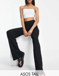 Design Tall Basic Wide Leg Jersey Trouser In