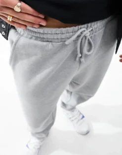 Design Tapered Heavyweight Joggers In Grey