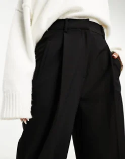 Design Tapered Trouser With Turn Up Hem In
