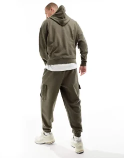 Design Tracksuit With Oversized Hoodie And Relaxed Joggers In Beige