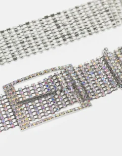 Design Waist And Hip Embellished Crystal Belt