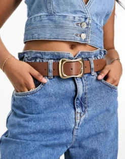 Design Wavy Buckle Waist And Hip Jeans Belt In