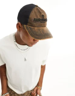 Design Waxed Trucker Cap In Washed