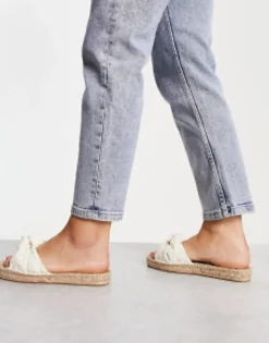 Design Wide Fit Jade Knotted Espadrille Mules In