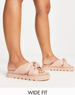 Design Wide Fit Jemima Cross Strap Espadrilles In
