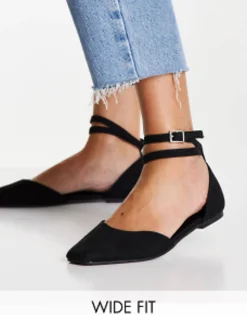 Design Wide Fit Lift Ballet Flats In