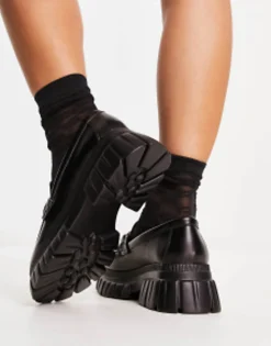 Design Wide Fit Magnus Chunky Loafers In