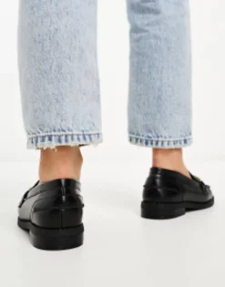 Design Wide Fit Melodic Slim Loafer With Chain In