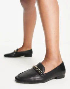 Design Wide Fit Mingle Chain Loafers In
