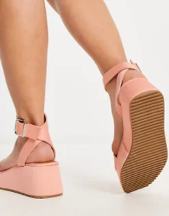 Design Wide Fit Tati Flatform Sandals In