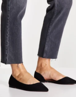 Design Wide Fit Virtue D'Orsay Pointed Ballet Flats In