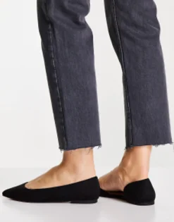 Design Wide Fit Virtue D'Orsay Pointed Ballet Flats In