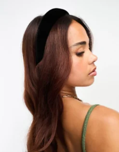 Design Wide Padded Headband In Velvet