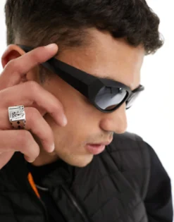 Design Wrap Around Racer Sunglasses In Matte