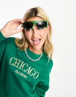 Design Wrap Visor Sunglasses In Crystal