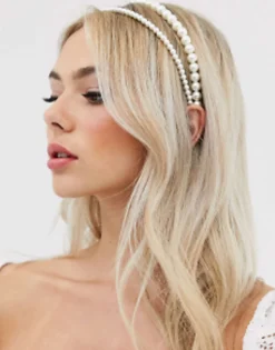 Designb London Double Row Headband In