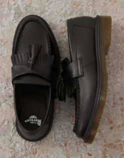 Dr Martens Adrian Tassel Loafers In Polished Smooth Leather