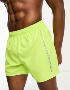Emporio Armani Ea7 Logo Swim Shorts In