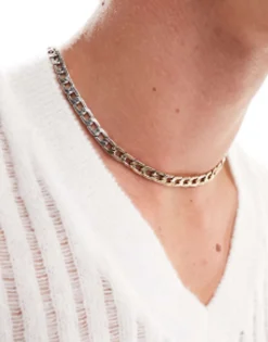 Faded Future Two Tone Antique Chain Necklace In
