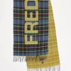 Fred Perry Oversized Branded Check Scarf In
