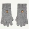 Gant Wool Gloves In Grey With Shield Logo