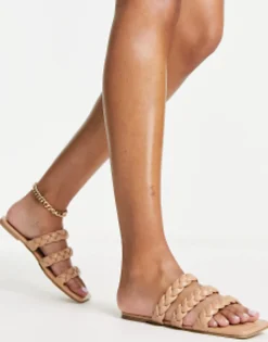 Glamorous Braided Flat Sandals In