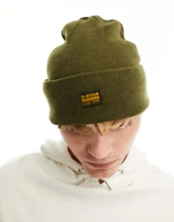 G-Star Effo Beanie In Dark Olive
