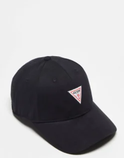 Guess Originals Triangle Logo Cap In Black