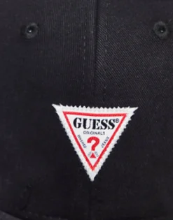 Guess Originals Triangle Logo Cap In Black
