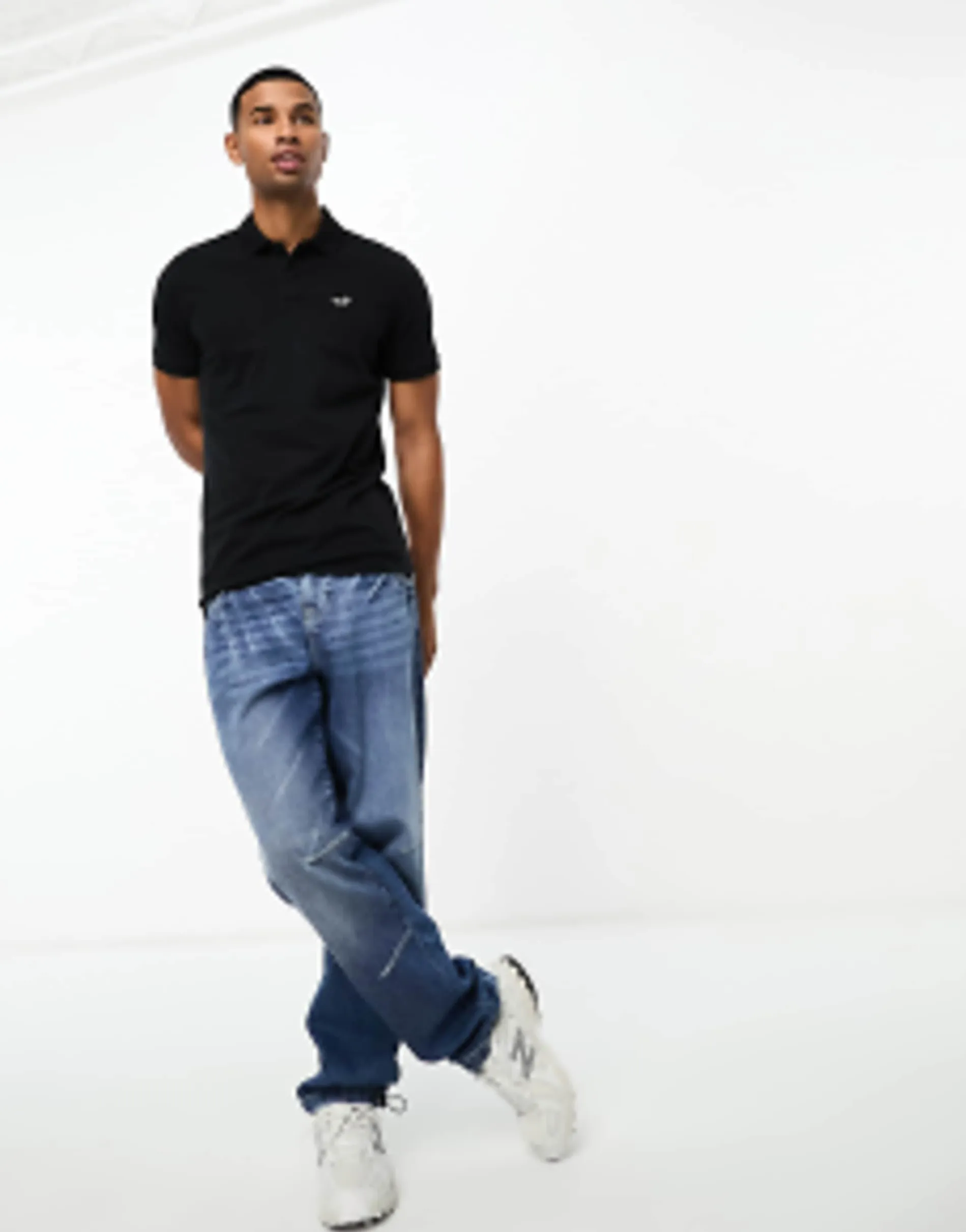 Hollister Icon Logo Pique Polo In