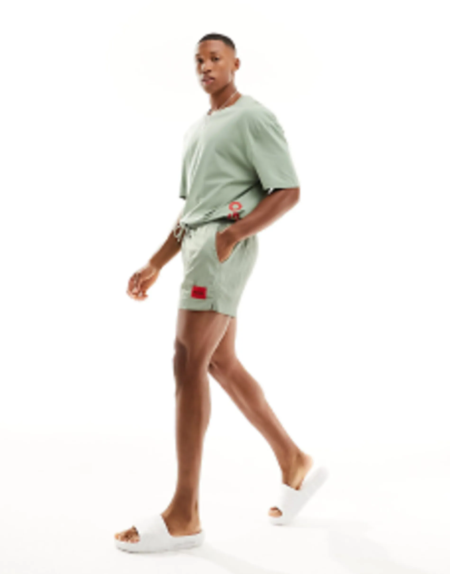 Hugo Beach Co-Ord In Pastel Green