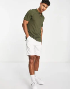 Jack & Jones Essentials Slim Fit Pique Logo Polo In Green