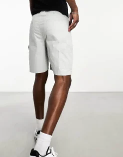 Jack & Jones Intelligence Loose Fit Worker Carpenter Short In Grey