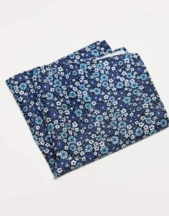 Jack & Jones Navy Floral Pocket Square
