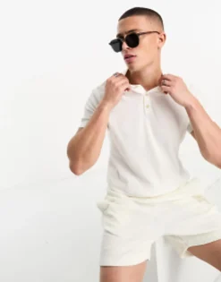 Jack & Jones Premium Pique Polo In White