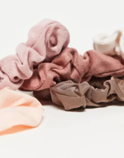 Kitsch Assorted Textured Scrunchies 5Pc Set
