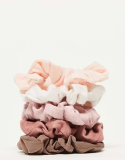 Kitsch Assorted Textured Scrunchies 5Pc Set
