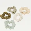 Kitsch Assorted Textured Scrunchies 5Pc Set
