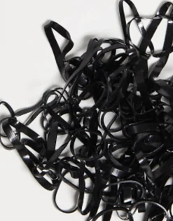 Kitsch Black No Snag Elastic 100 Pack